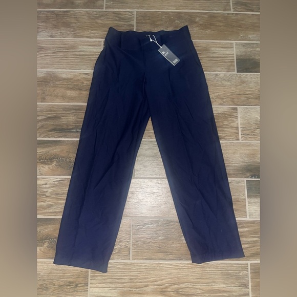NWT Eileen Fisher Straight Yoke pants navy - Picture 1 of 3